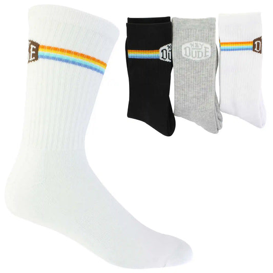 Men's HEYDUDE Logo Stripe Crew 3-Pair Pack