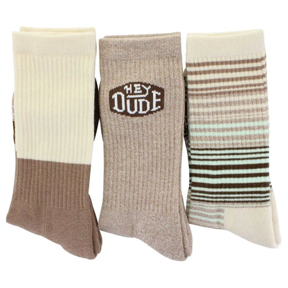Men's HEYDUDE Multi-Striped Crew 3-Pair Pack