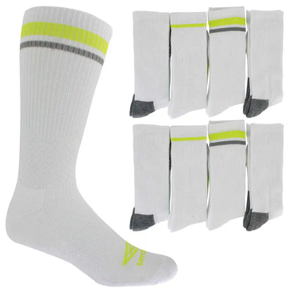 Men's Umbro Striped Performance Crew 8-Pair Pack