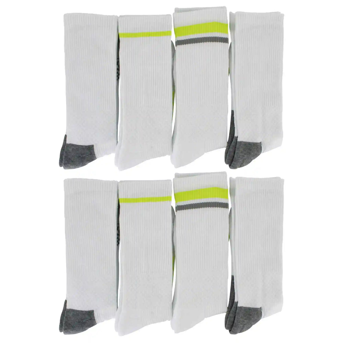 Men's Umbro Striped Performance Crew 8-Pair Pack