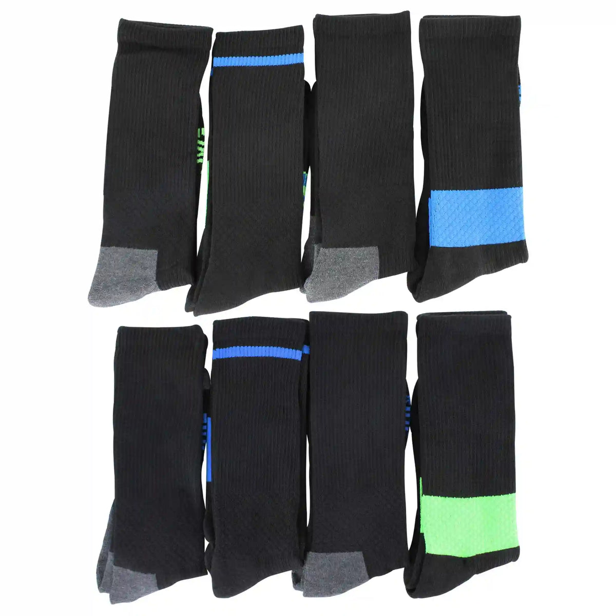 Men's Umbro Color Block Performance Crew 8 Pairs