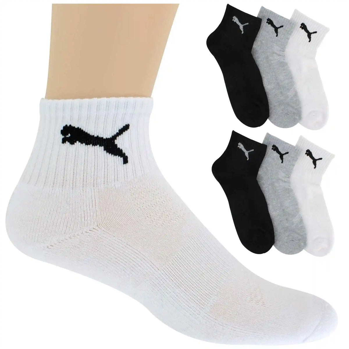 Men's PUMA Cushioned Quarter Crew 6-Pair Pack