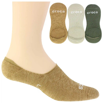 Men's Crocs Marled No-Show 3-Pair Pack