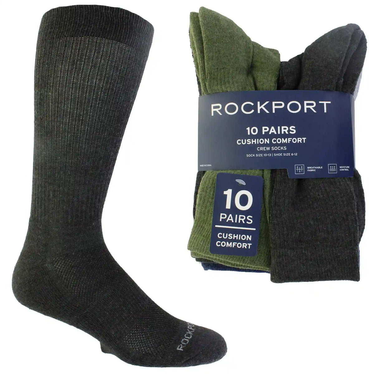 Men's Rockport Cushion Comfort Crew 10 for $10