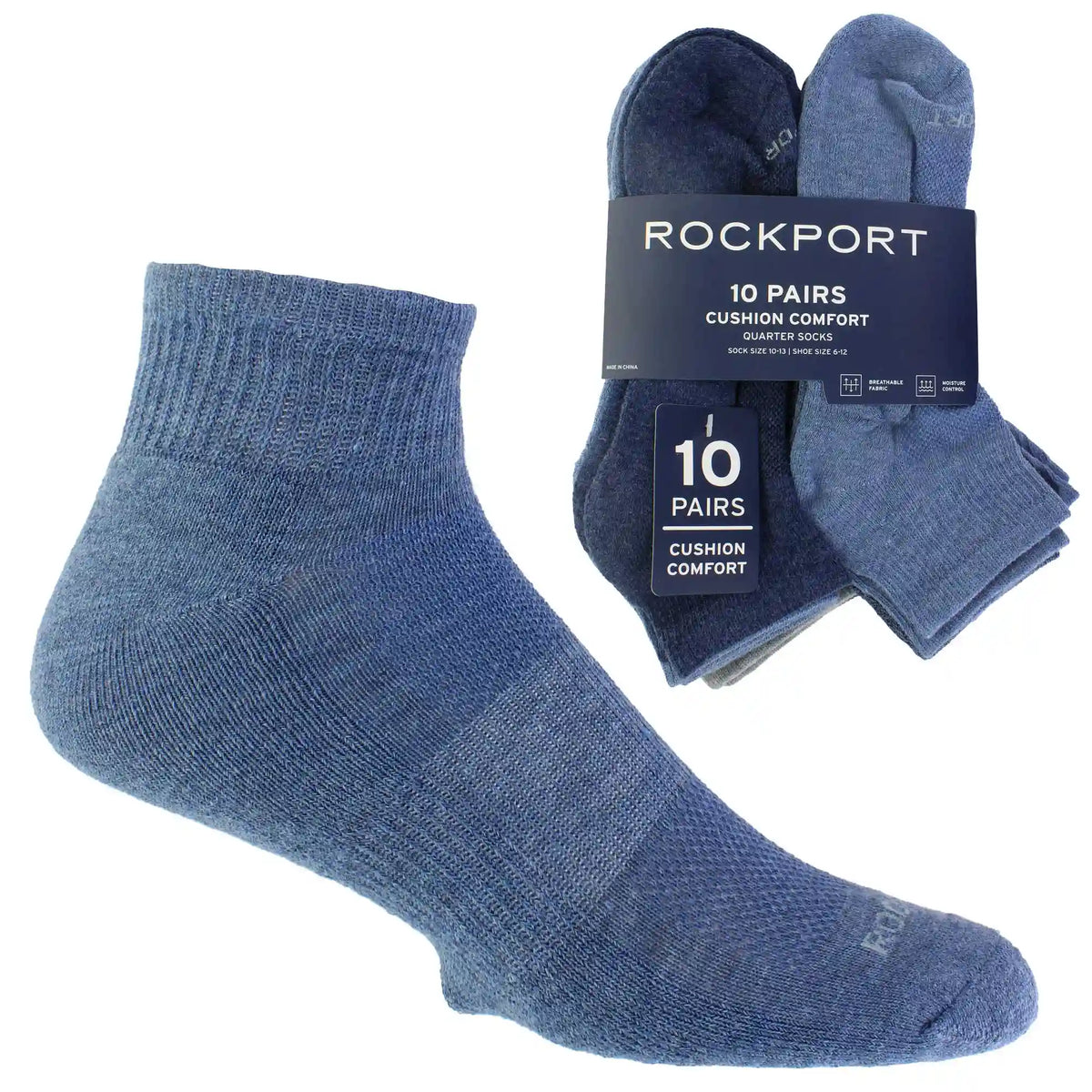 Men's Rockport Cushion Comfort Quarter 10 for $10