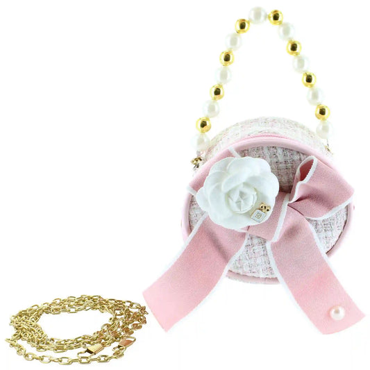 Willow & Ruby Tweed And Floral Bow Mini Bag