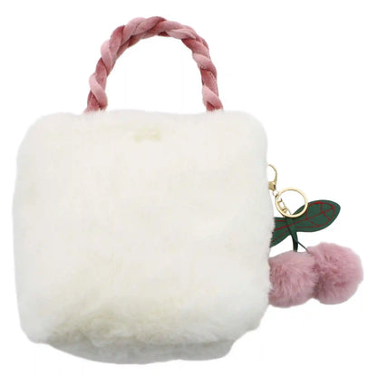 a little obsessed Plush Bag With Braided Handle