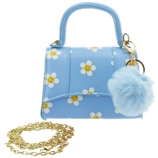 Willow and Ruby Daisy Mini Bag with Pom Bag Charm