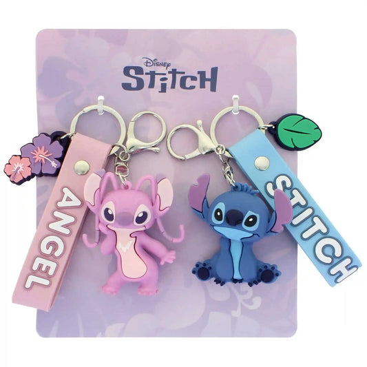 Disney Stitch & Angel Keychain Bag Clip 2-Pack