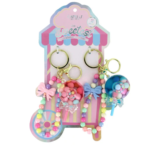 Lollipop Liquid Shaker Keychains 2-Pack