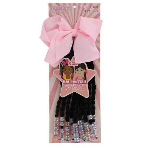 Willow & Ruby Ponytail & Bow Hair Clip 2-Piece Set