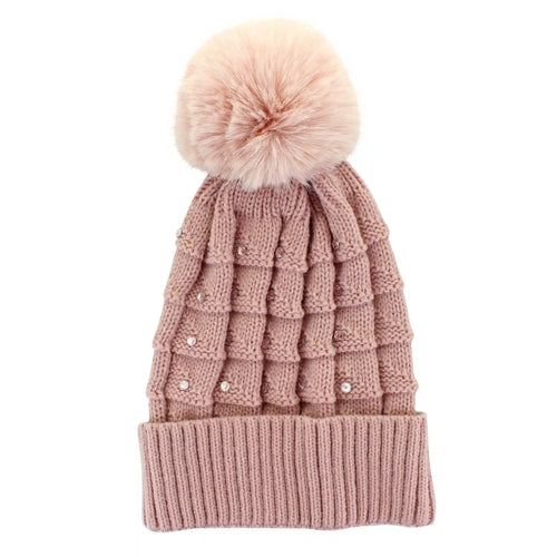 Women's Couture Rhinestone Knit Hat