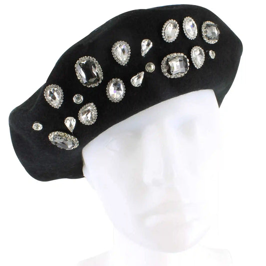 Couture Gems Faux-Jewel Beret