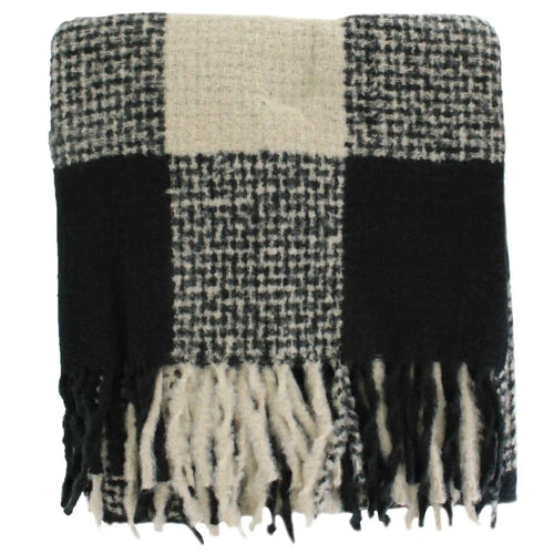 Couture Gems Soft Oblong Bold-Plaid Scarf