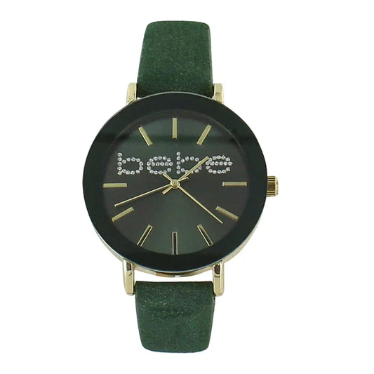 bebe Faux-Diamond Logo Watch
