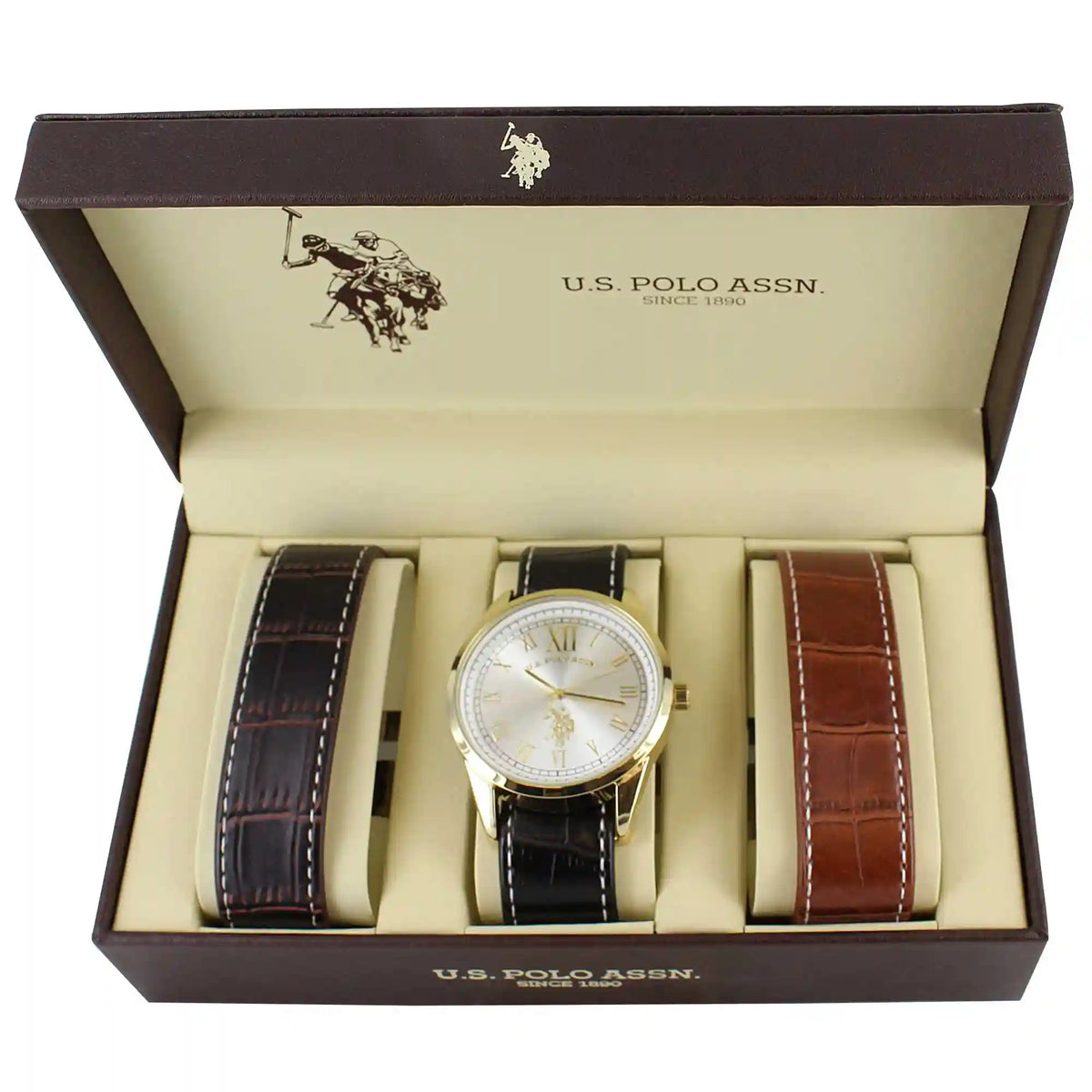 U.S. Polo Association 3-In-1 Watch Set