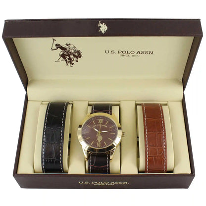 U.S. Polo Association 3-In-1 Watch Set