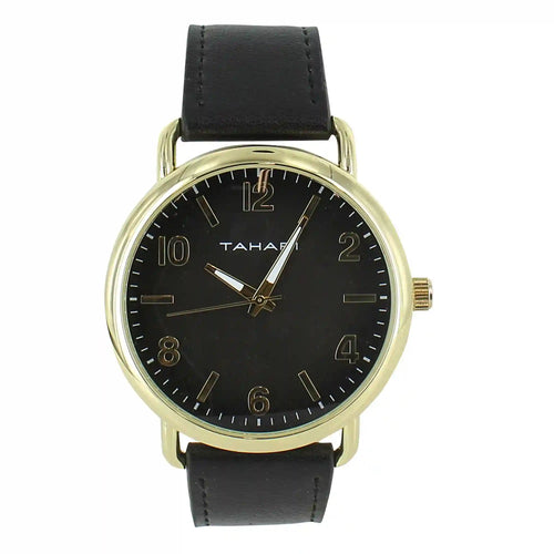 Tahari Watch With Simulated-Leather Band