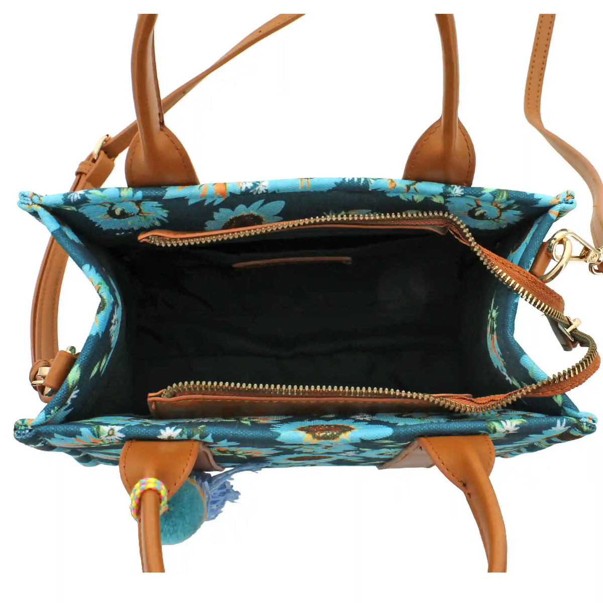 Emperia Floral Tote With Faux-Leather Trim