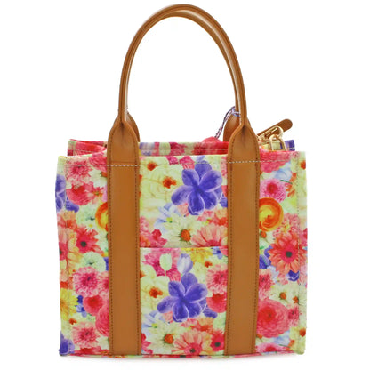 Emperia Floral Tote With Faux-Leather Trim