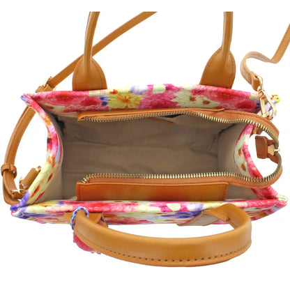 Emperia Floral Tote With Faux-Leather Trim