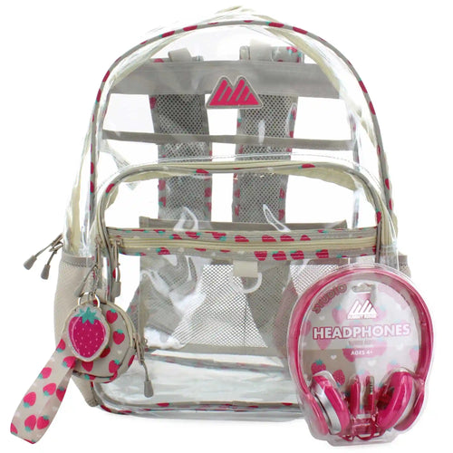 Summit Ridge Strawberry Clear Backpack Set