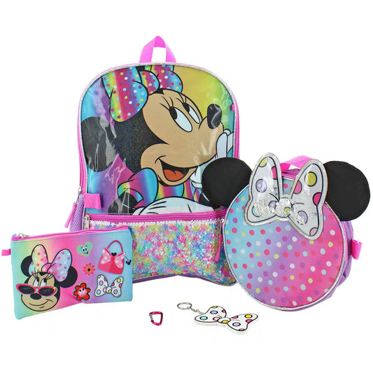 Disney Minnie Mouse 5-Piece Backpack Set