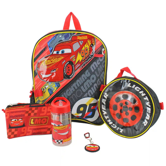 Disney Pixar Cars 5-Piece Backpack Set