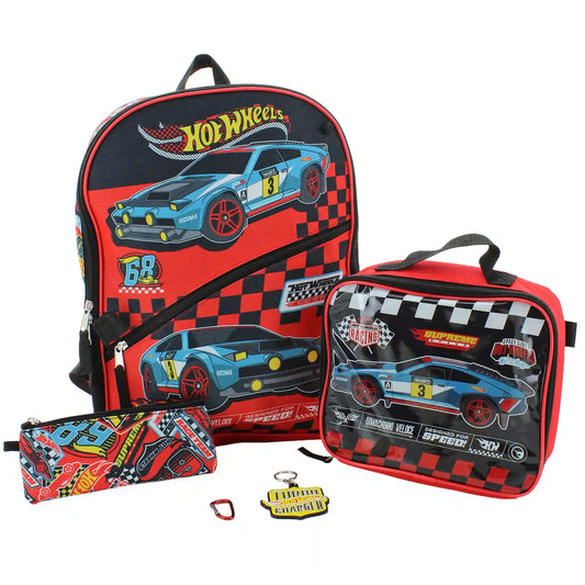 Hot Wheels 5-Piece Backpack Set